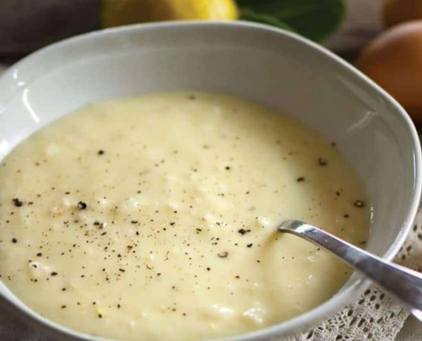 Greek chicken soup avgolemono.